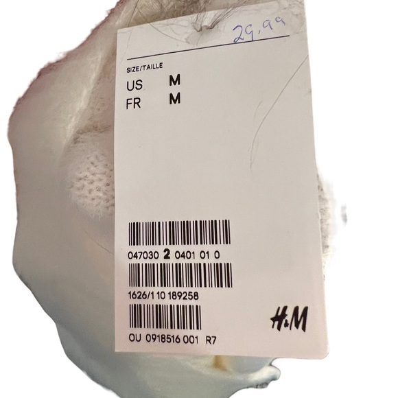 NWT H&M white acrylic sweater with rhinestone buttons - Picture 3 of 5